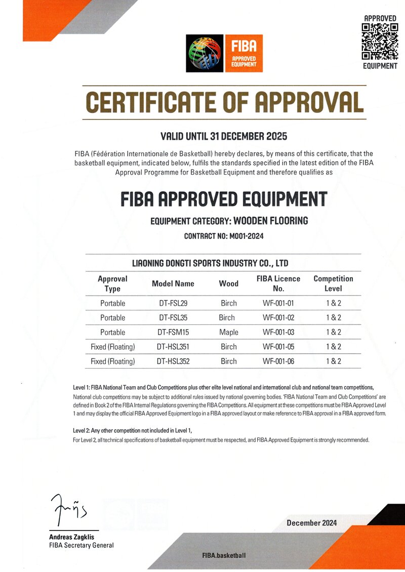 國(guó)際籃聯(lián)認(rèn)證